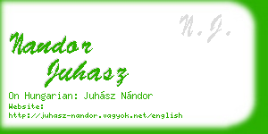 nandor juhasz business card