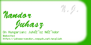 nandor juhasz business card